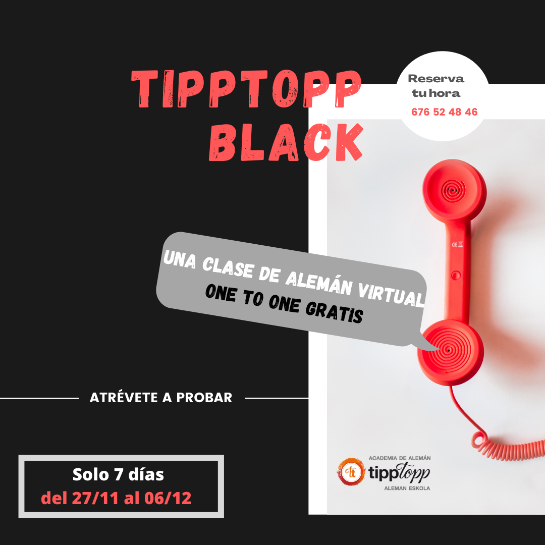 😎 TippTopp Black – CLASE DE ALEMÁN VIRTUAL GRATIS 😎